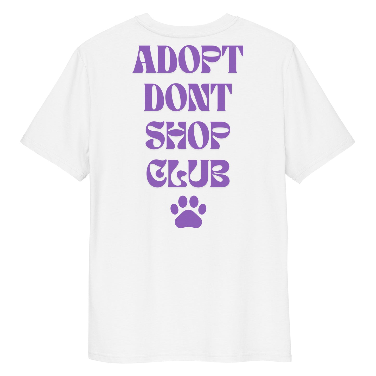 Lavendel ADOPT DONT SHOP CLUB-Bio-Baumwoll-T-Shirt