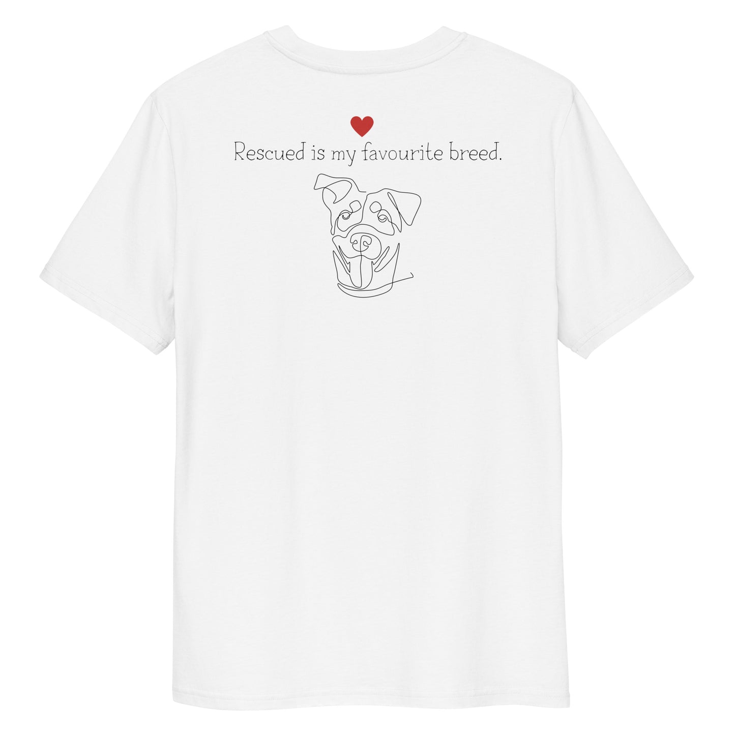 Rescued is my fav breed / Adopt dont shop Bio-Baumwoll-T-Shirt