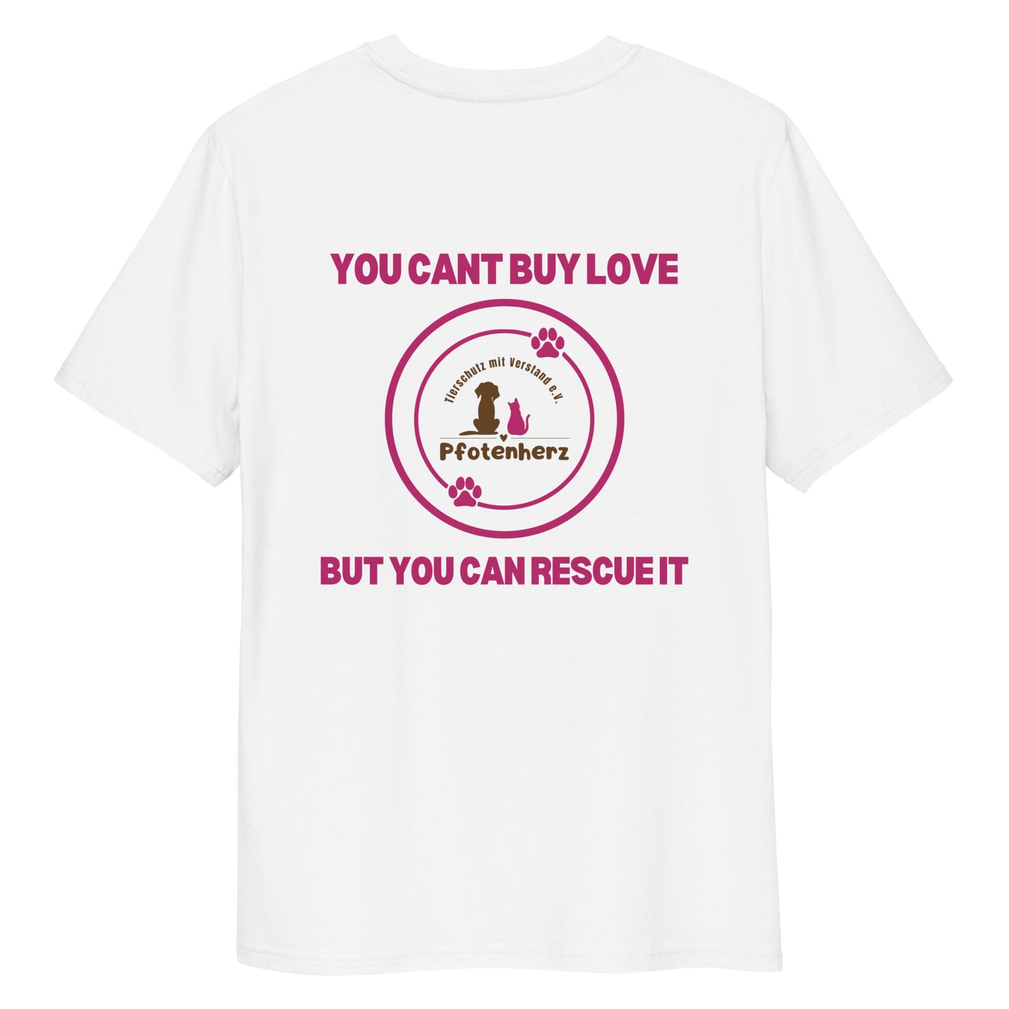 Pfotenherz You cant buy love Bio-Baumwoll-T-Shirt