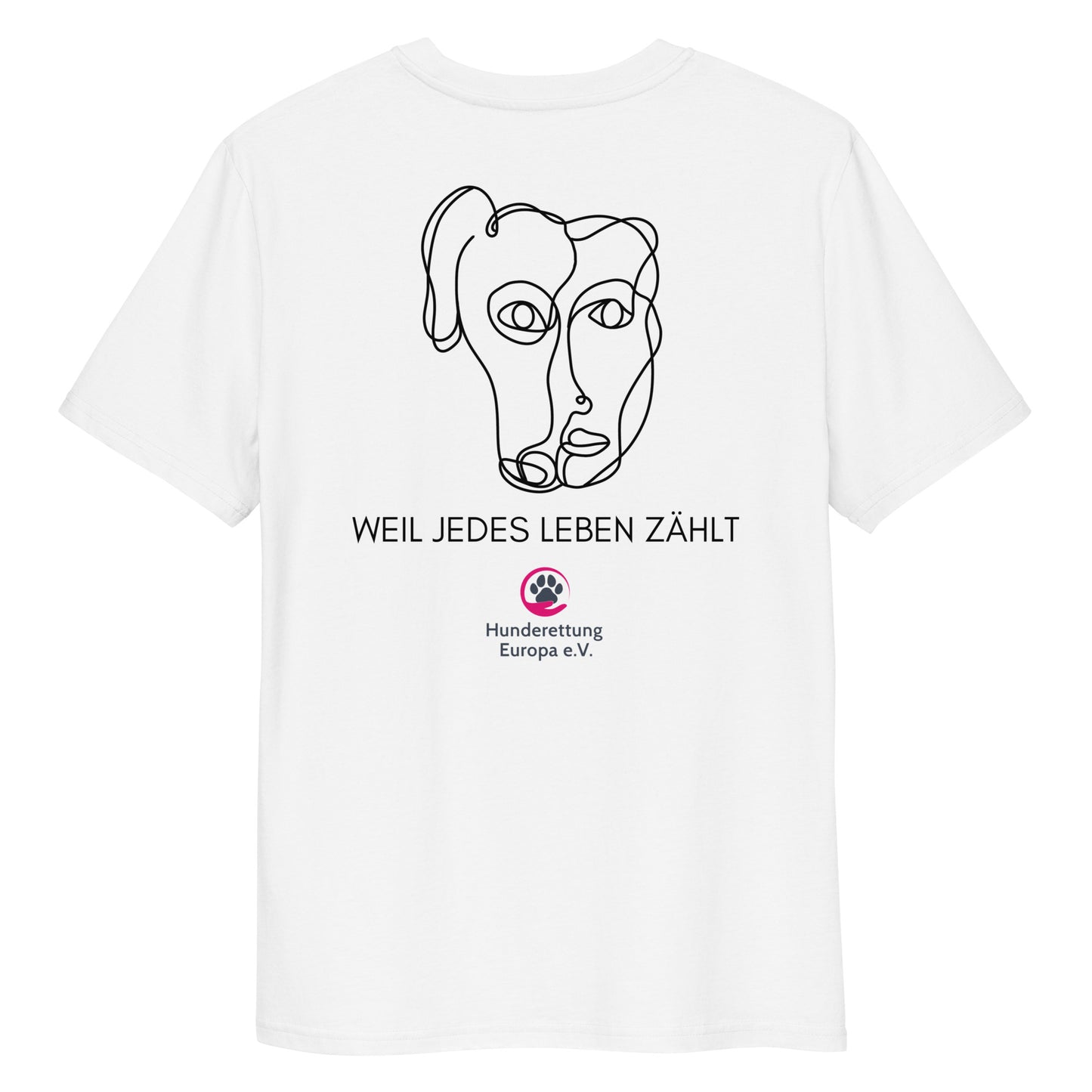 Lebensretter x Hunderettung Europa e.V. Bio-Baumwoll-T-Shirt