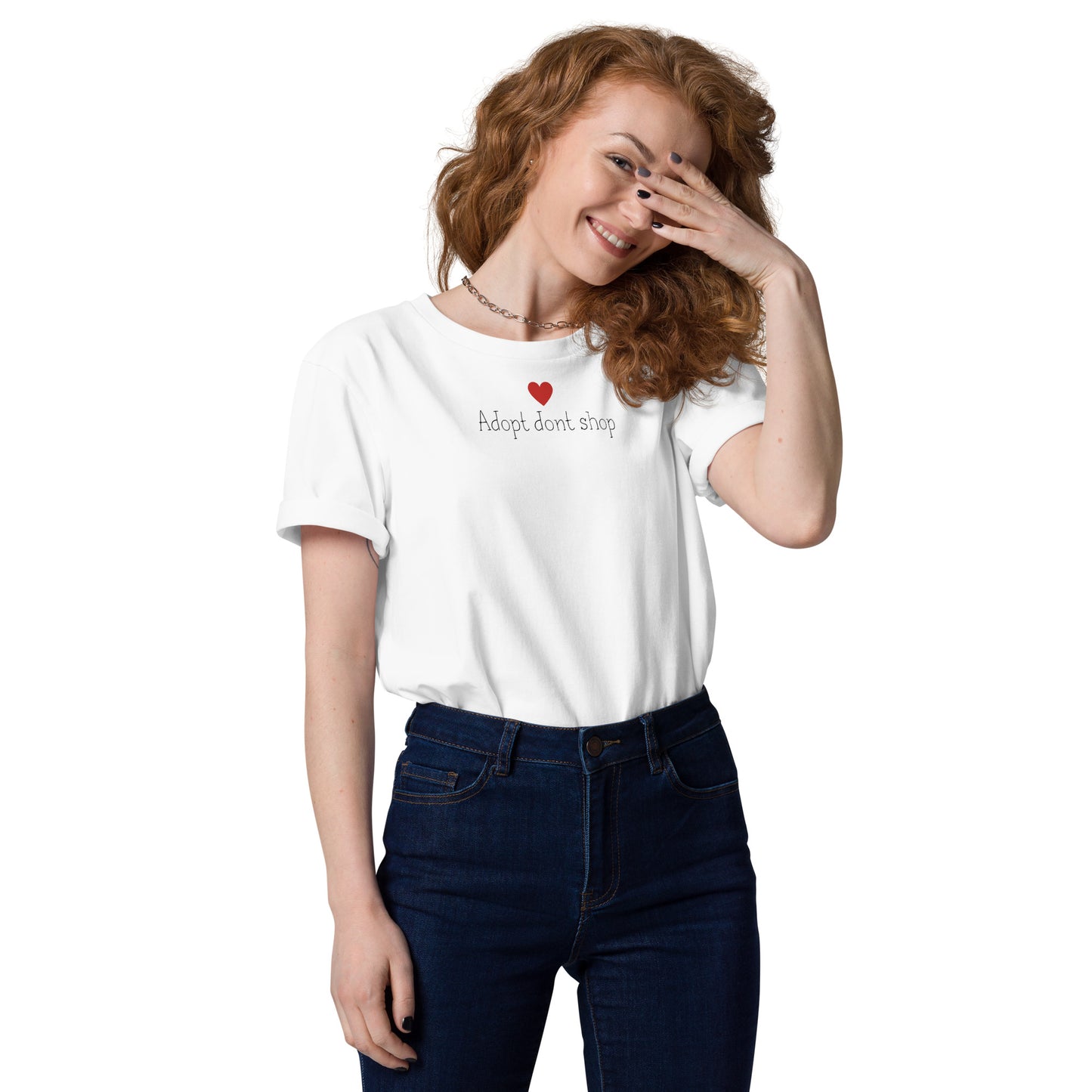 Rescued is my fav breed / Adopt dont shop Bio-Baumwoll-T-Shirt