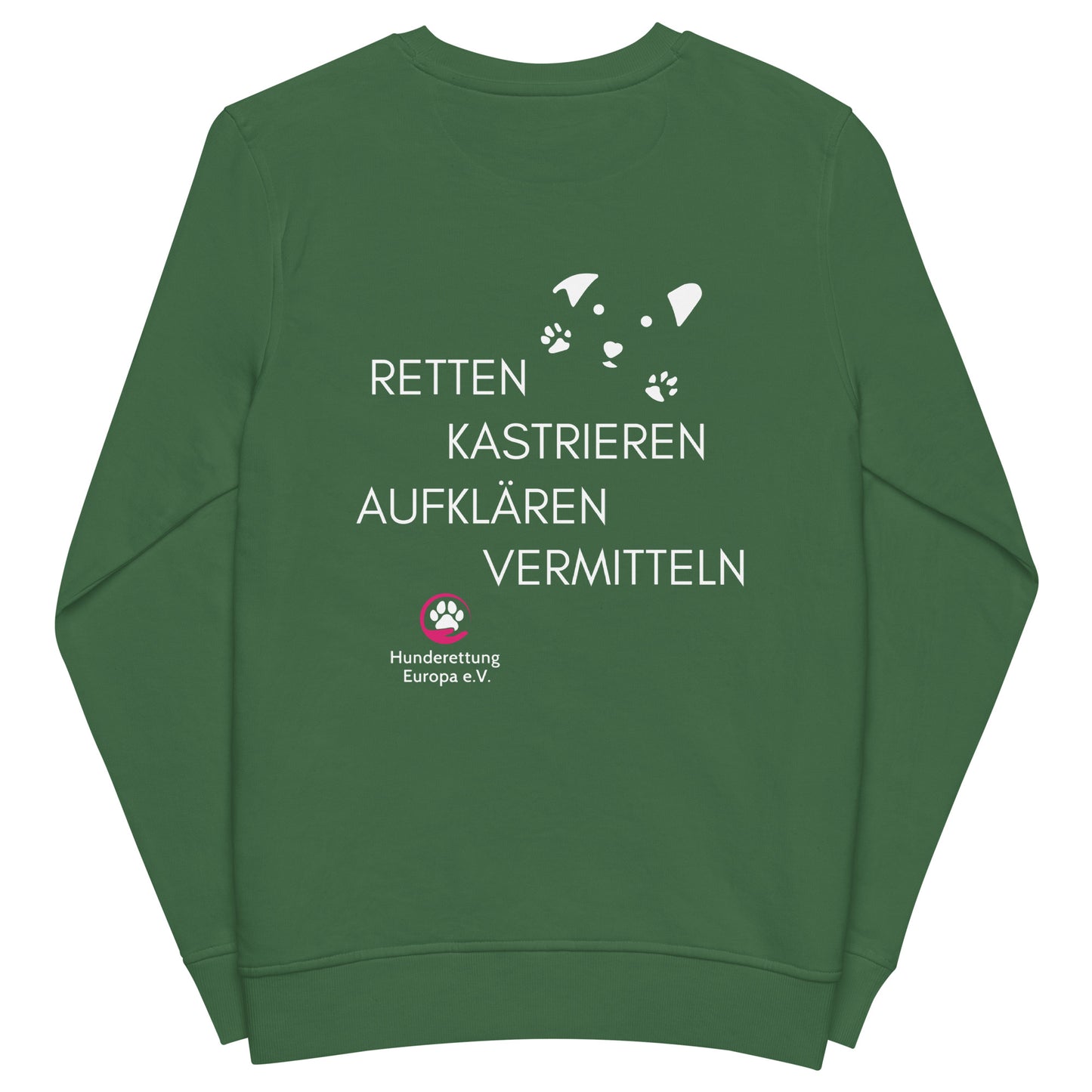 4-Säulen Hunderettung Europa e.V. Unisex Bio-Pullover
