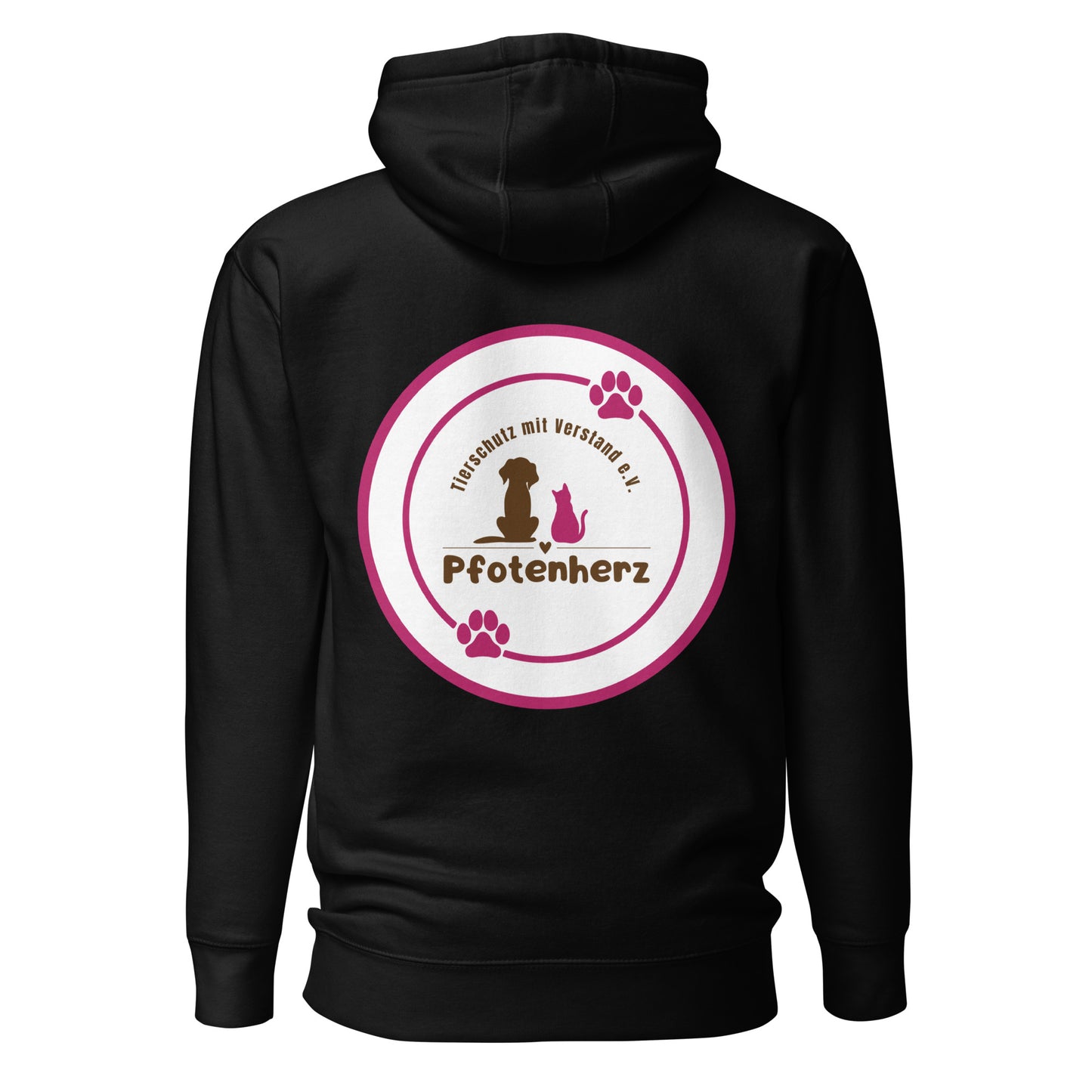 Pfotenherz Hoodie dunkel