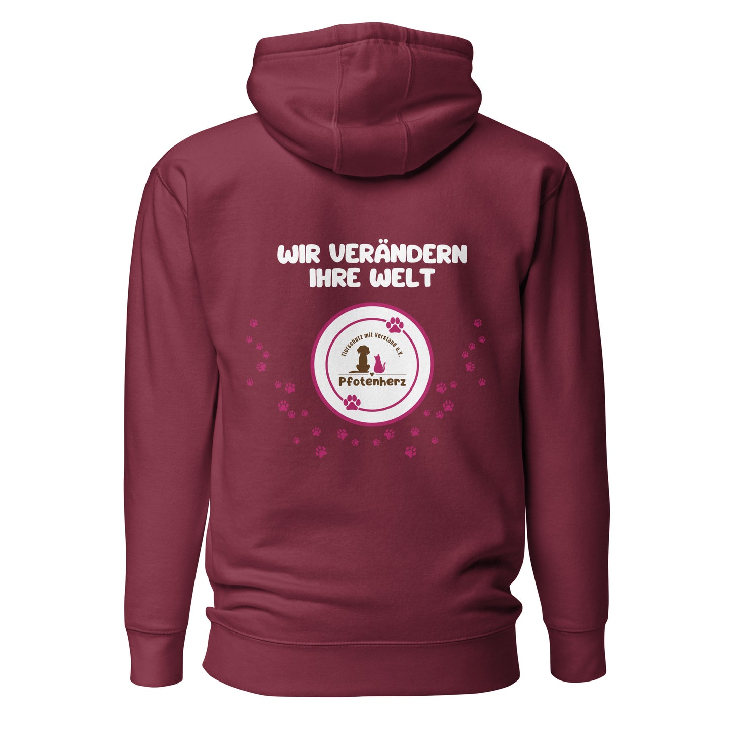 Wir verändern ihre Welt Pfotenherz e.V. // Unisex-Hoodie