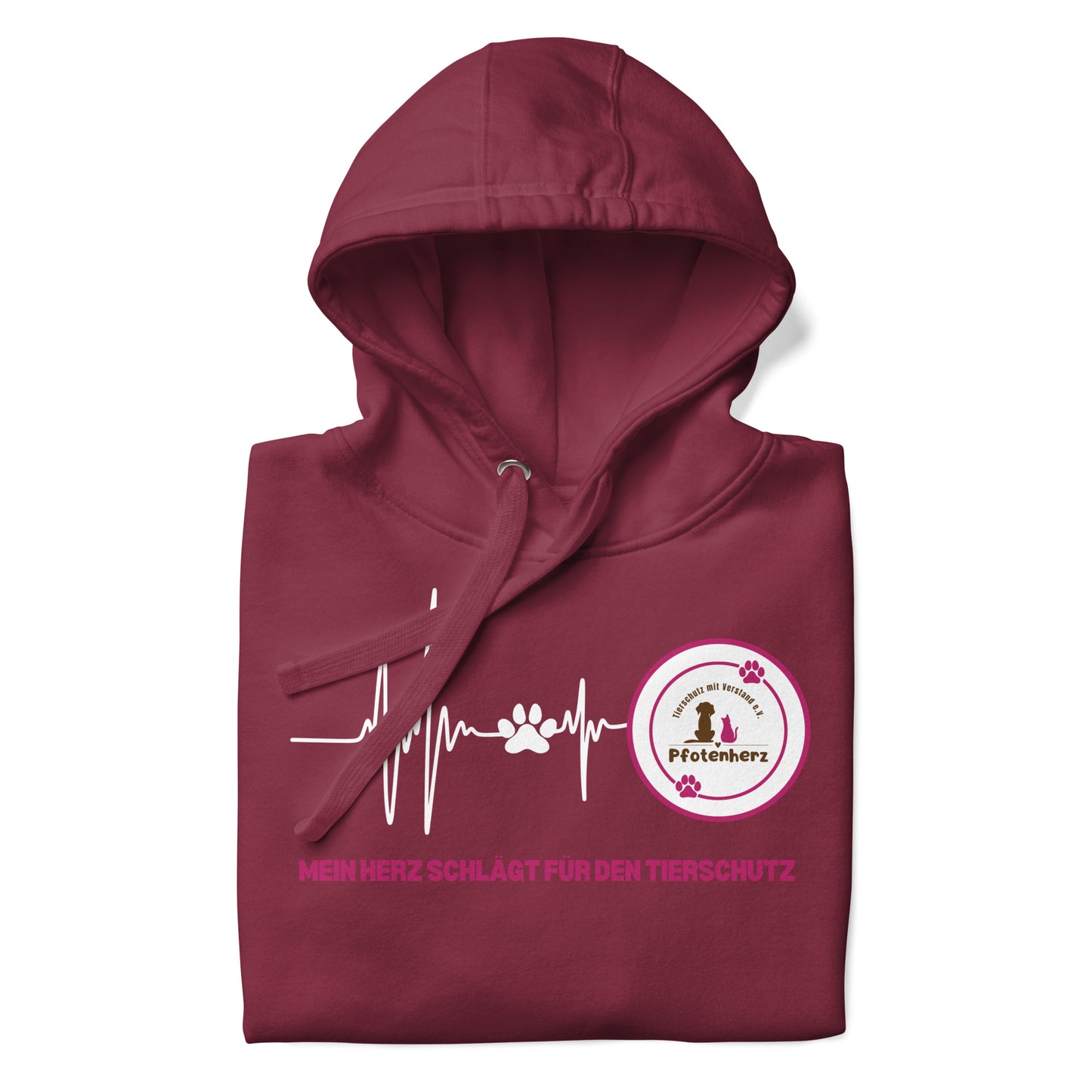 Pfotenherz Mein Herz schlägt Tierschutz Hoodie
