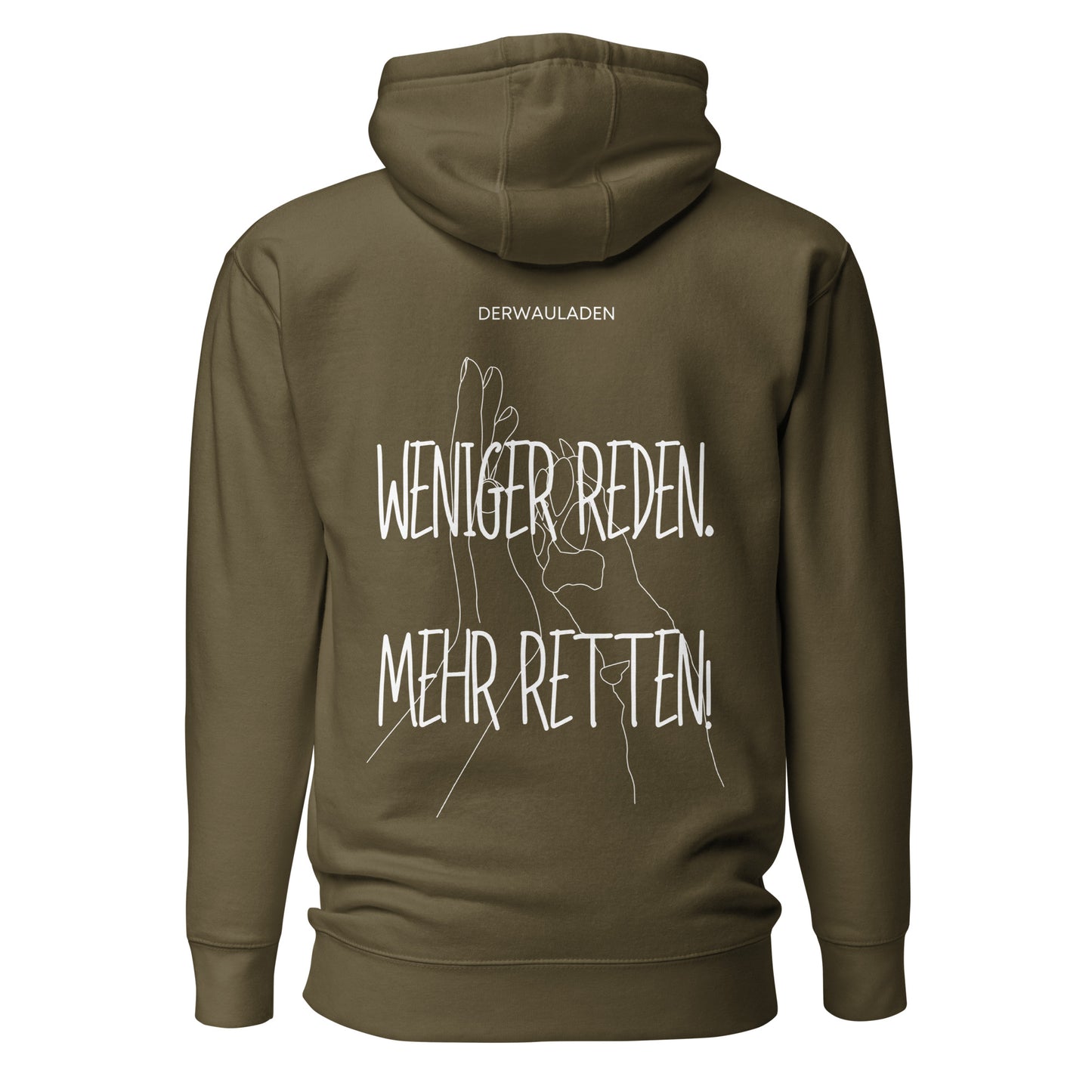 Weniger Reden // Unisex-Hoodie