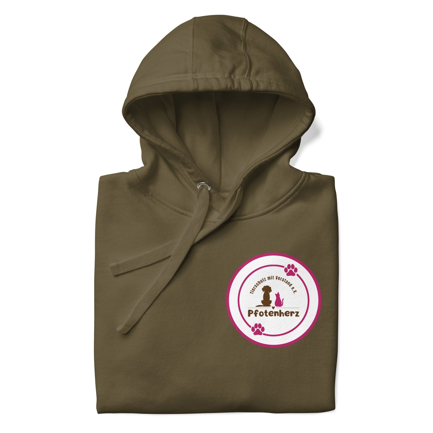Pfotenherz Hoodie dunkel