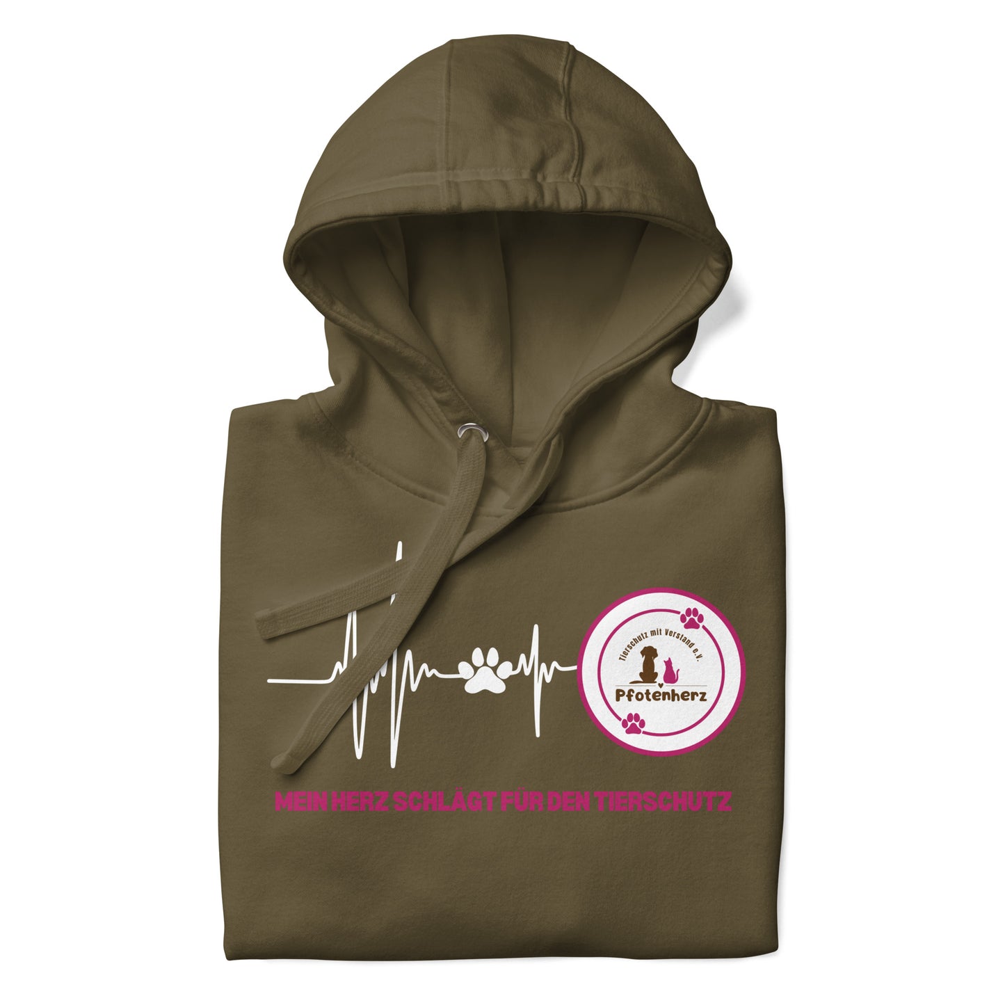 Pfotenherz Mein Herz schlägt Tierschutz Hoodie