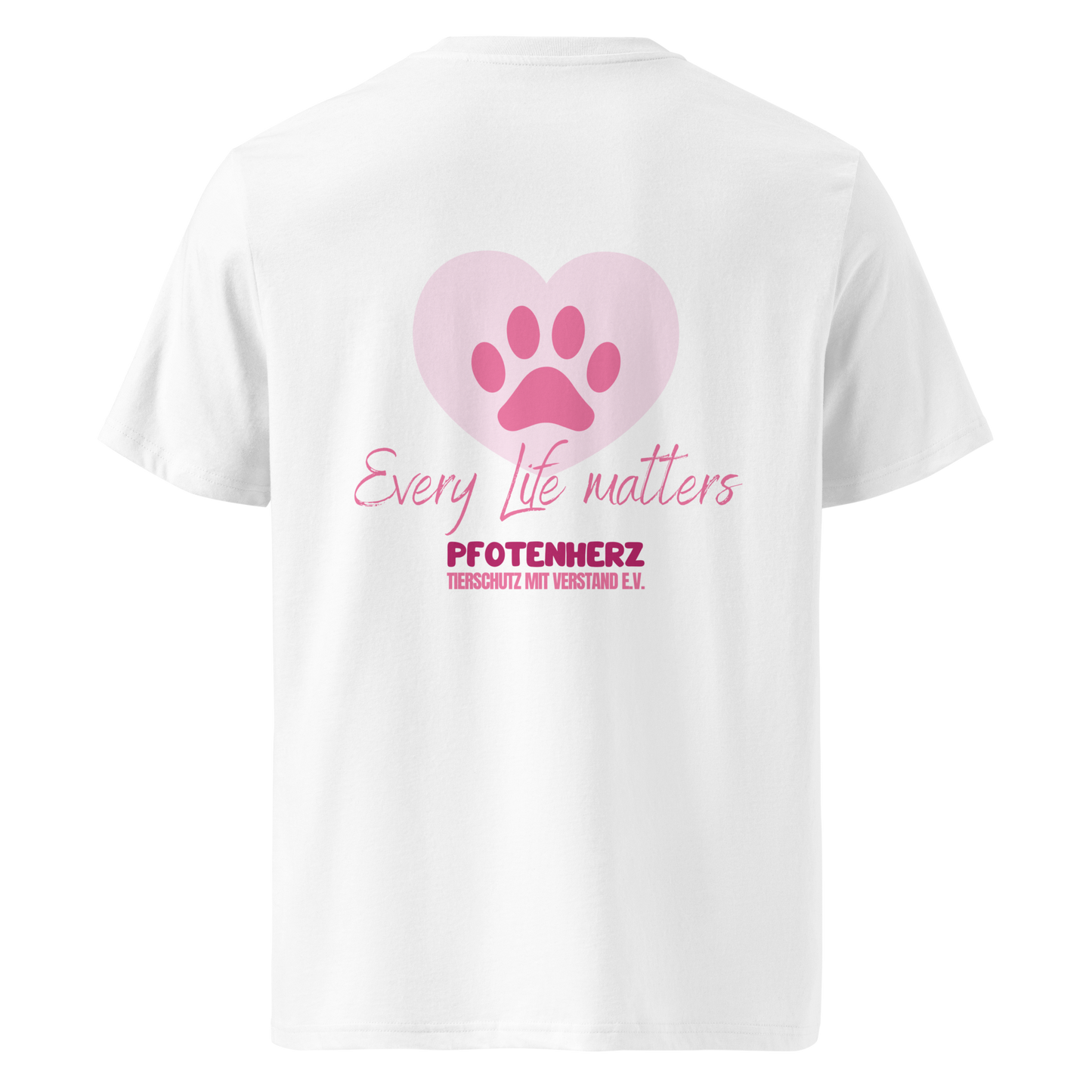 Pfotenherz Every Life matters Bio-Baumwoll-T-Shirt