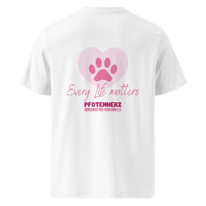 Pfotenherz Every Life matters Bio-Baumwoll-T-Shirt
