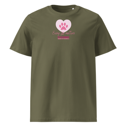 Pfotenherz Every Life matters Bio-Baumwoll-T-Shirt