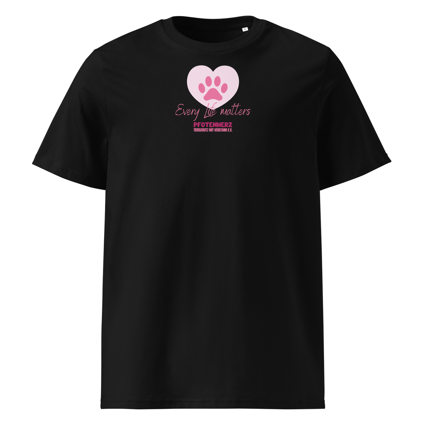 Pfotenherz Every Life matters Bio-Baumwoll-T-Shirt