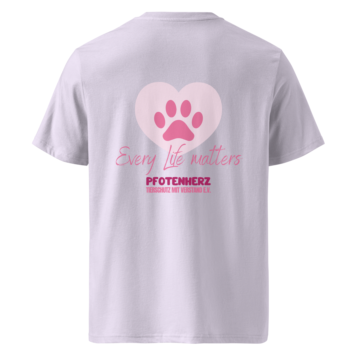 Pfotenherz Every Life matters Bio-Baumwoll-T-Shirt