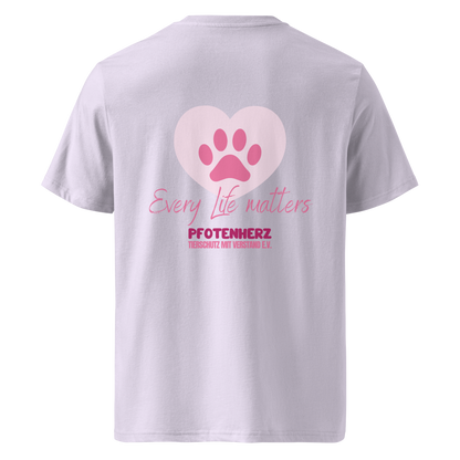 Pfotenherz Every Life matters Bio-Baumwoll-T-Shirt