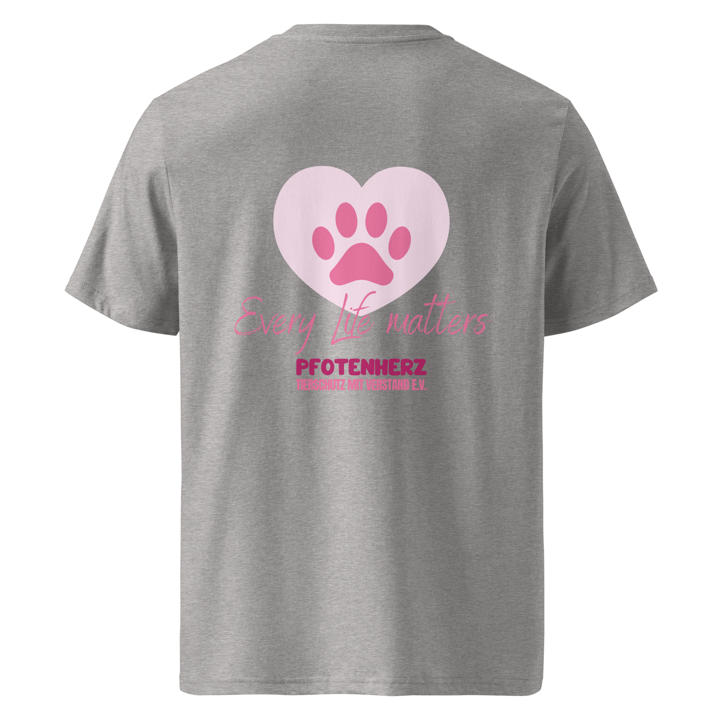 Pfotenherz Every Life matters Bio-Baumwoll-T-Shirt