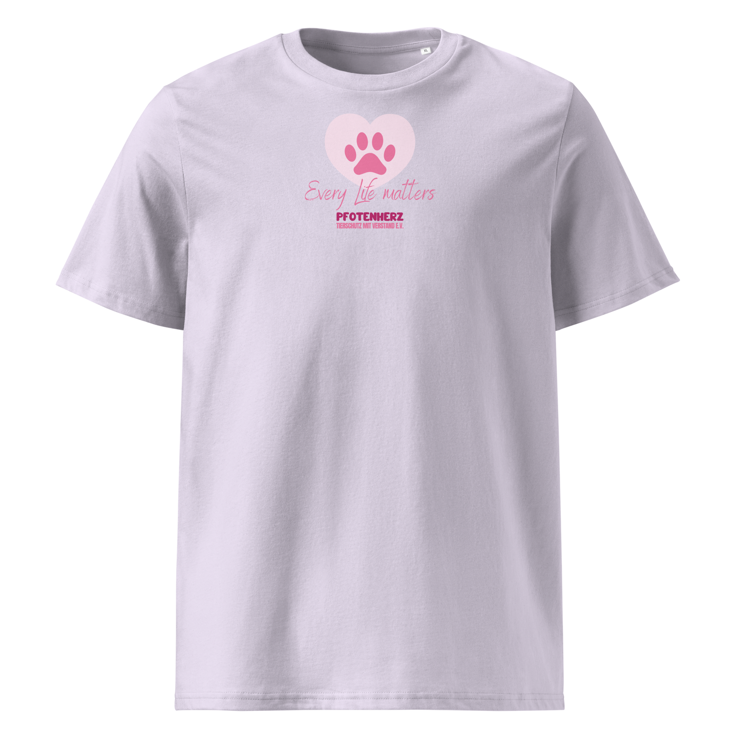 Pfotenherz Every Life matters Bio-Baumwoll-T-Shirt