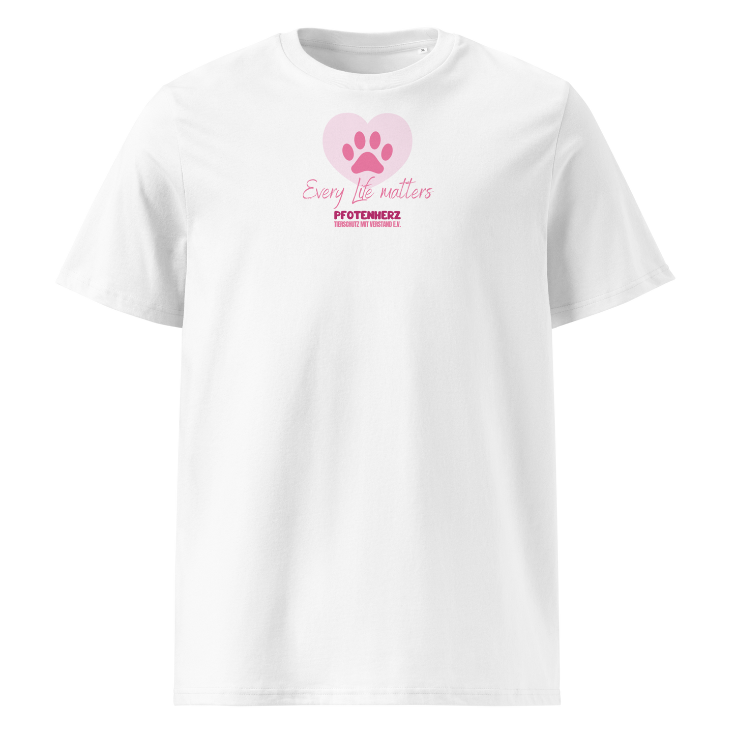 Pfotenherz Every Life matters Bio-Baumwoll-T-Shirt