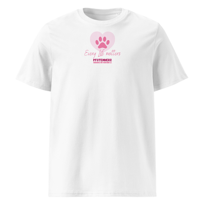 Pfotenherz Every Life matters Bio-Baumwoll-T-Shirt