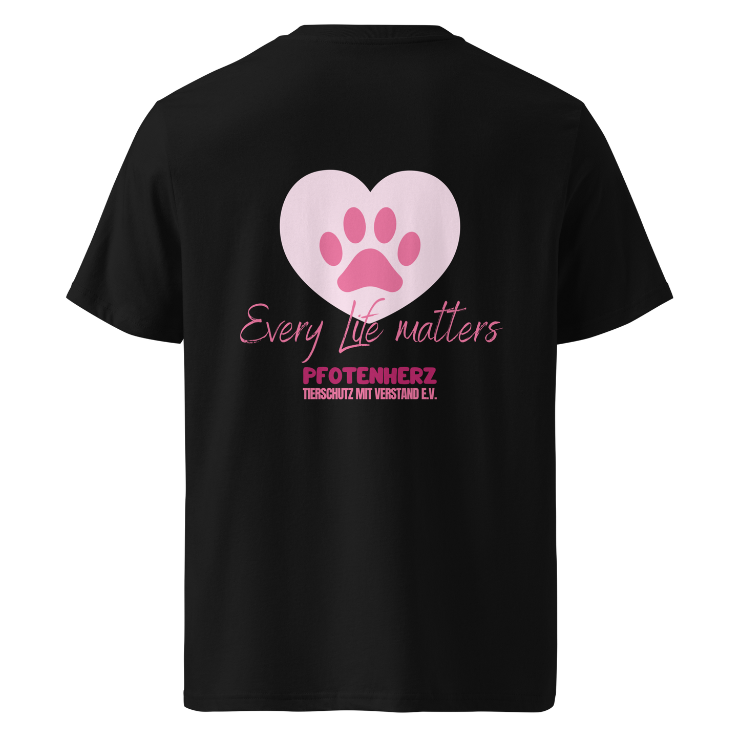 Pfotenherz Every Life matters Bio-Baumwoll-T-Shirt