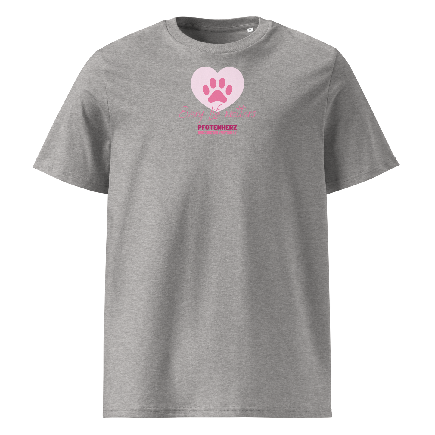 Pfotenherz Every Life matters Bio-Baumwoll-T-Shirt
