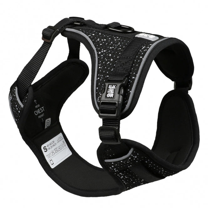 EXPLOR Ultimate Fit No-Pull-Geschirr - granite black