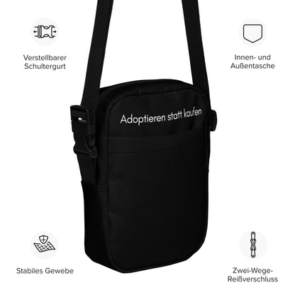 Adoptieren statt kaufen. Umhängetasche