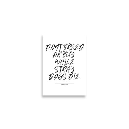 Dont breed Poster