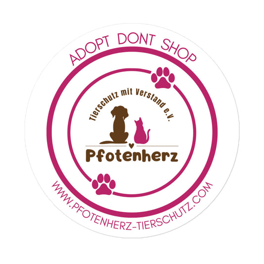 Pfotenherz Sticker (Groß)
