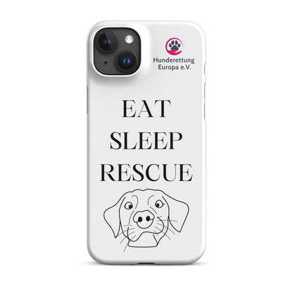 Eat sleep rescue x Hunderettung Europa e. V. IPhone Handyhülle