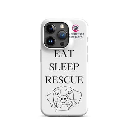 Eat sleep rescue x Hunderettung Europa e. V. IPhone Handyhülle