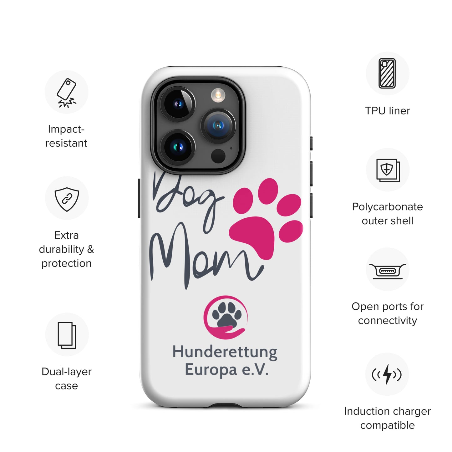 DOGMOM x Hunderettung Europa e. V. Handyhülle