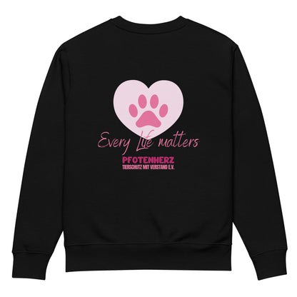 Pfotenherz Every Life matters Unisex Bio-Pullover