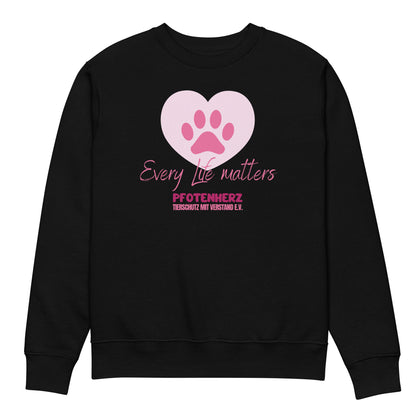 Pfotenherz Every Life matters Unisex Bio-Pullover
