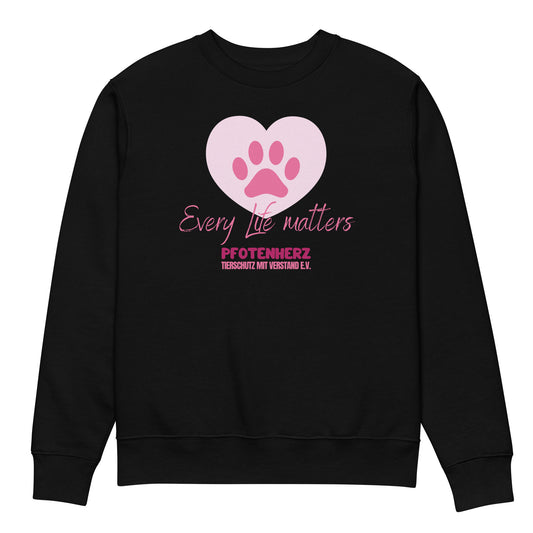 Pfotenherz Every Life matters Unisex Bio-Pullover