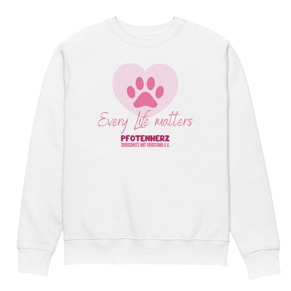 Pfotenherz Every Life matters Unisex Bio-Pullover