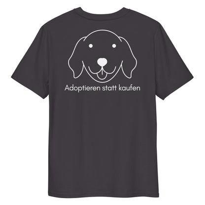 Adoptieren statt kaufen dunkel Bio-Baumwoll-T-Shirt