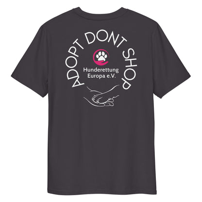 They live because we care x Hunderettung Europa e.V. Bio-Baumwoll-T-Shirt dunkel