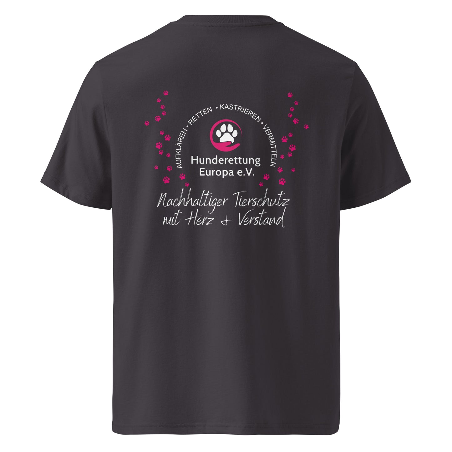 Herz&Verstand Hunderettung Europa e.V. // Unisex-Bio-Baumwoll-T-Shirt