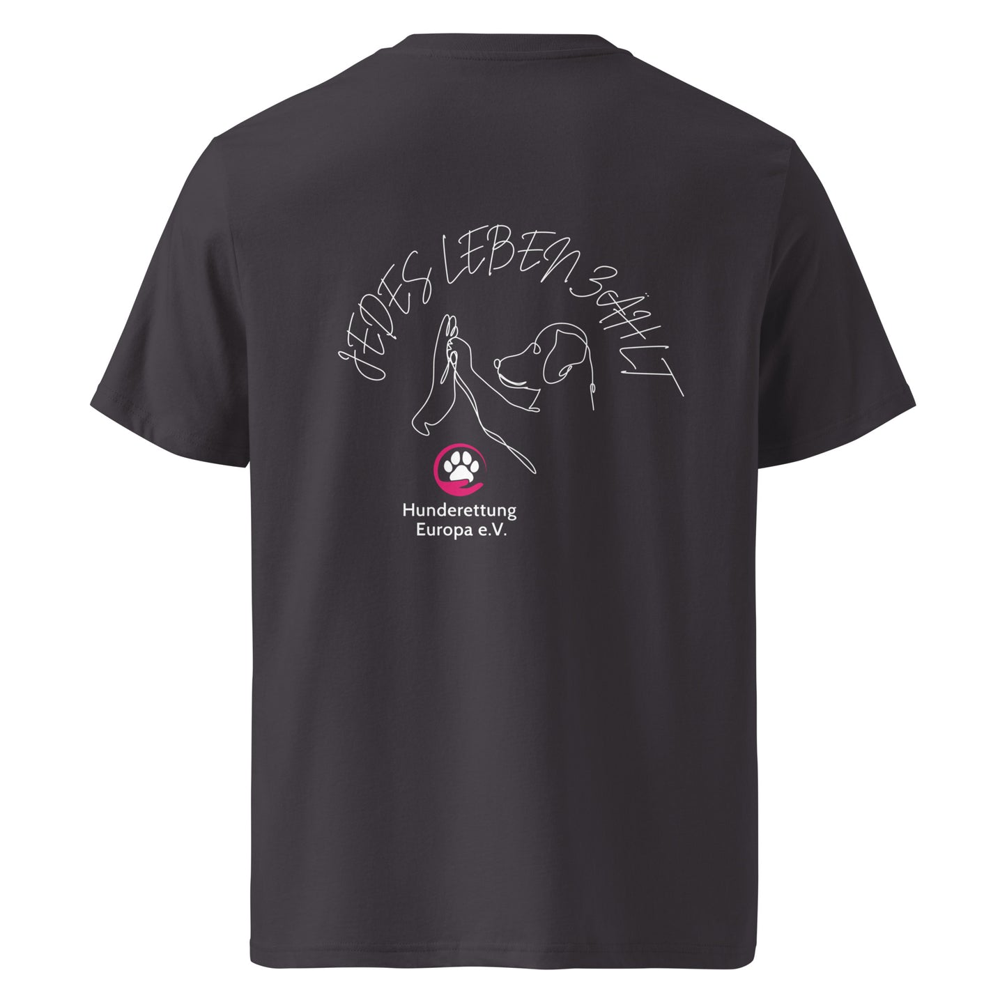 Jedes Leben zählt Hunderettung Europa e.V. // Unisex-Bio-Baumwoll-T-Shirt