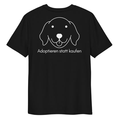 Adoptieren statt kaufen dunkel Bio-Baumwoll-T-Shirt