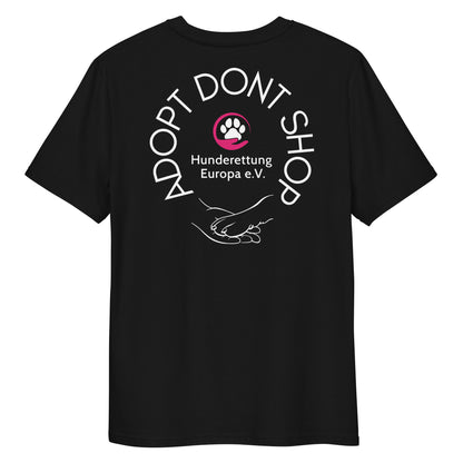 They live because we care x Hunderettung Europa e.V. Bio-Baumwoll-T-Shirt dunkel