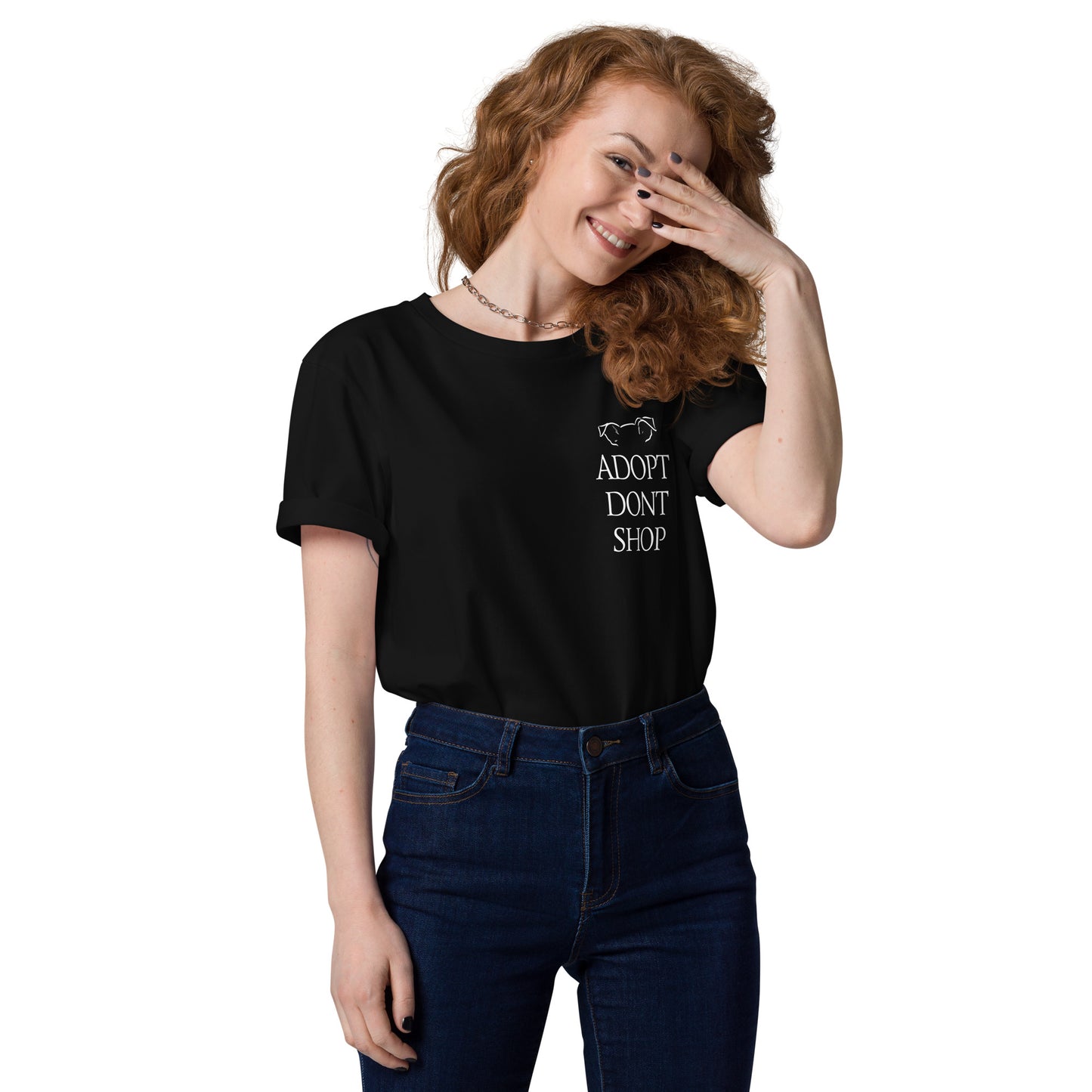 ADOPTDONTSHOP X Hunderettung Europa e.V.  Bio-Baumwoll-T-Shirt