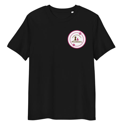 Pfotenherz Bio-Baumwoll-T-Shirt dunkel