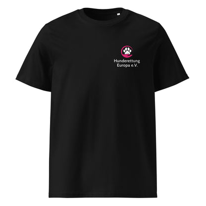 Eat Sleep Rescue Hunderettung Europa e.V. // Unisex-Bio-Baumwoll-T-Shirt