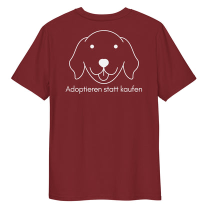 Adoptieren statt kaufen dunkel Bio-Baumwoll-T-Shirt