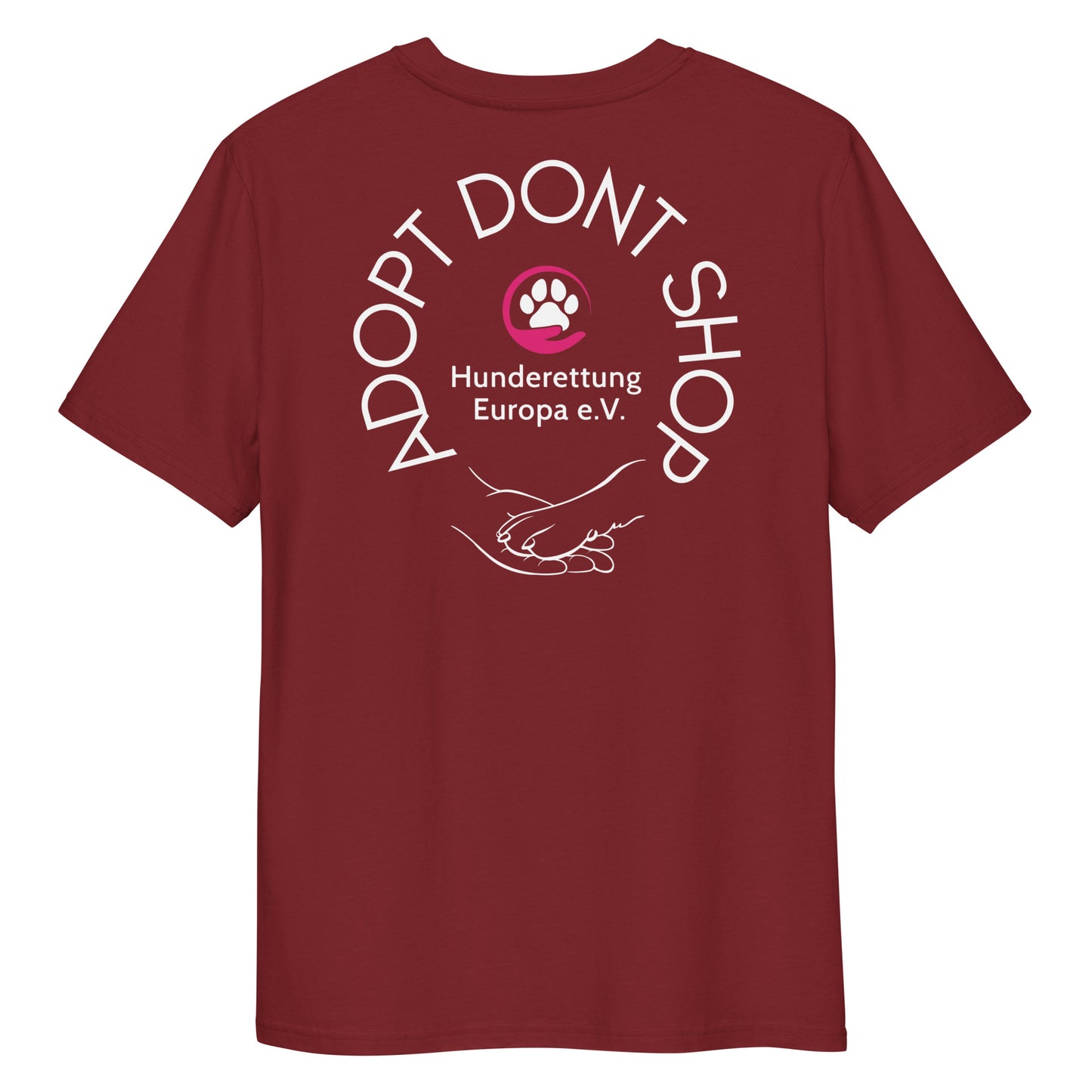 They live because we care x Hunderettung Europa e.V. Bio-Baumwoll-T-Shirt dunkel