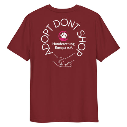 They live because we care x Hunderettung Europa e.V. Bio-Baumwoll-T-Shirt dunkel