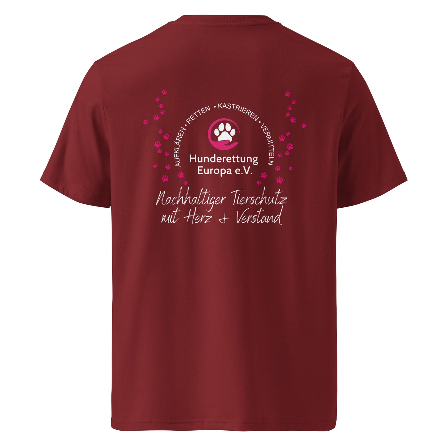 Herz&Verstand Hunderettung Europa e.V. // Unisex-Bio-Baumwoll-T-Shirt