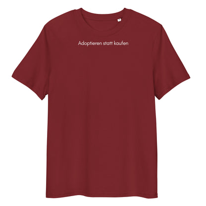 Adoptieren statt kaufen dunkel Bio-Baumwoll-T-Shirt