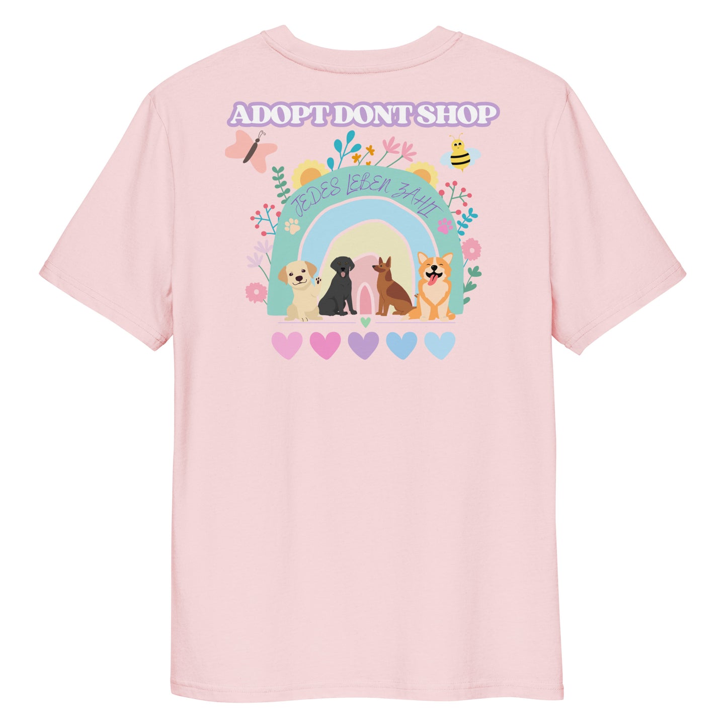 PRIDE ADOPT DONT SHOP Hearts Bio-Baumwoll-T-Shirt
